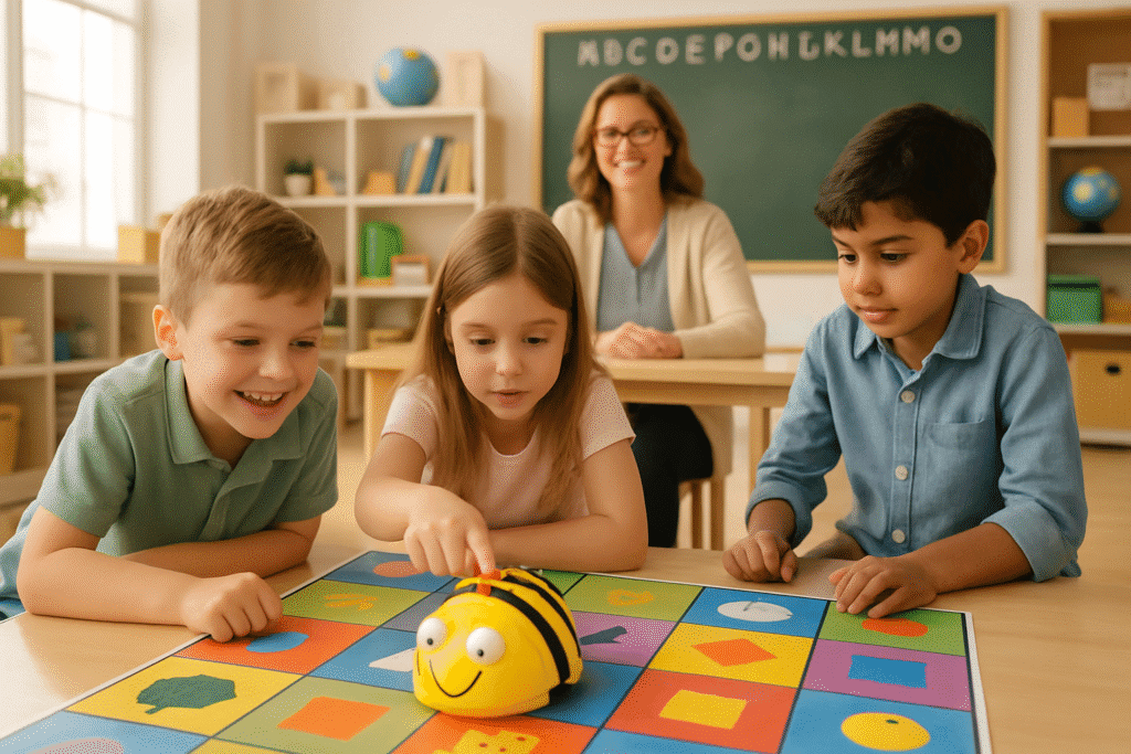 🐝 How to Make a Bee-Bot Mat (with Free Printable 6×6 Template PDF)