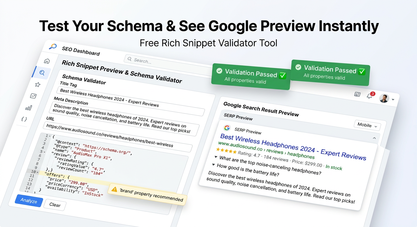 Rich Snippet Previewer & Schema Validator » STRANK Ai